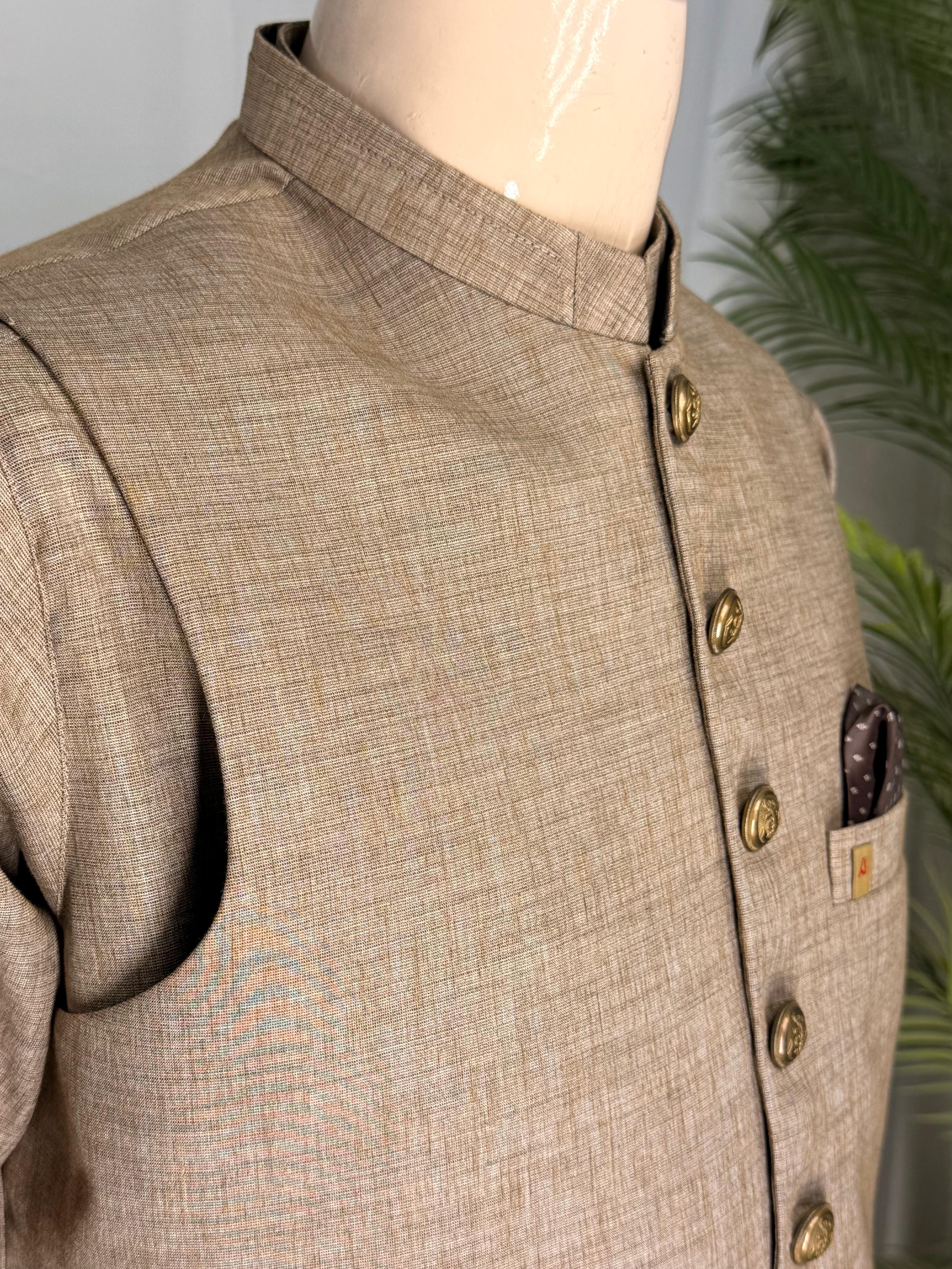 Men’s Wash & Wear Suit with Waistcoat – Elegant Formal Collection