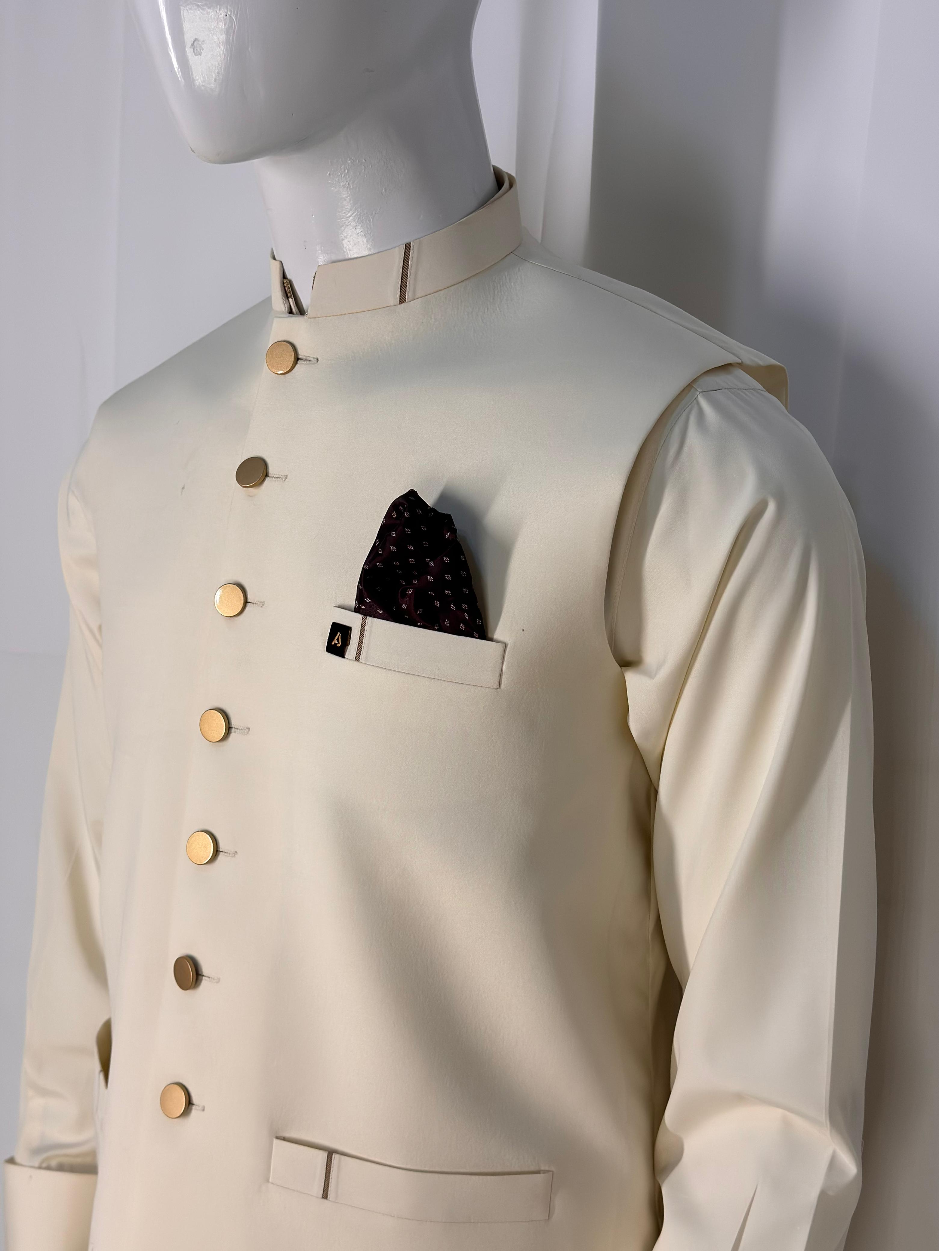 Careem Wash & Wear Suit with Waistcoat